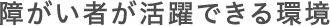 障がい者が活躍できる環境
